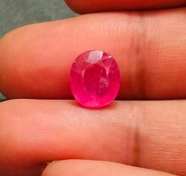 Certified Burma Ruby Maanik Stone(रूबी माणिक स्टोन) Weight- 4.56 carat