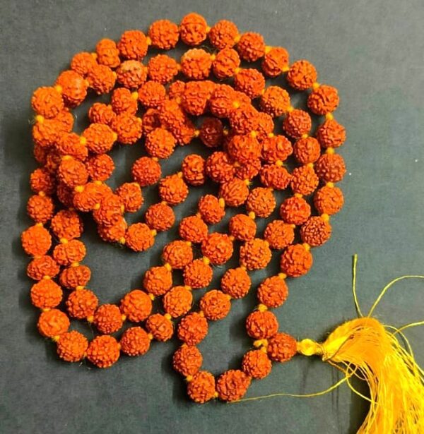 High Quality Rudraksha Mala (रुद्राक्ष माला), Beads- 108, Bead Size- 6 mm